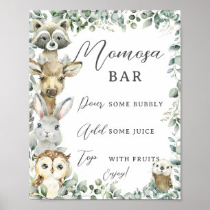 Affiche Panneau Moomosa Bar Rustique Vert Bois Animaux Moo