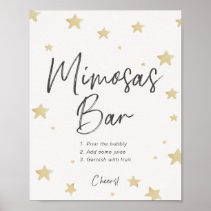 Affiche Panneau Moon Stars Baby shower Mimosa Bar