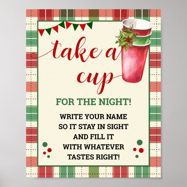 Affiche Panneau Noël Plaid : Coupe pour la Nuit (Devant)