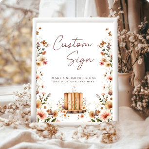 Affiche Panneau Nouvelle Fête des mariées Florale personna