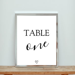 Affiche Panneau Numéro de table baby shower