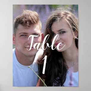 Affiche Panneau Numéro de table du Mariage photo