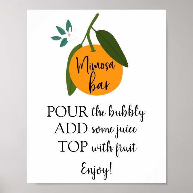 Affiche Panneau Orange Bar Mimosa (Devant)