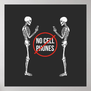 Affiche Panneau pas de téléphones portables.