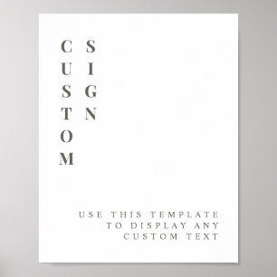 Affiche Panneau personnalisable minimaliste vert sauge NIN