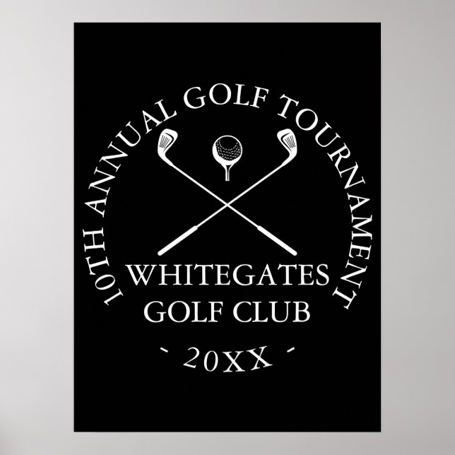 Affiche Panneau personnalisé de tournoi de golf (Devant)