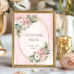 Affiche Panneau personnalisé eucalyptus rose poussiéreux b