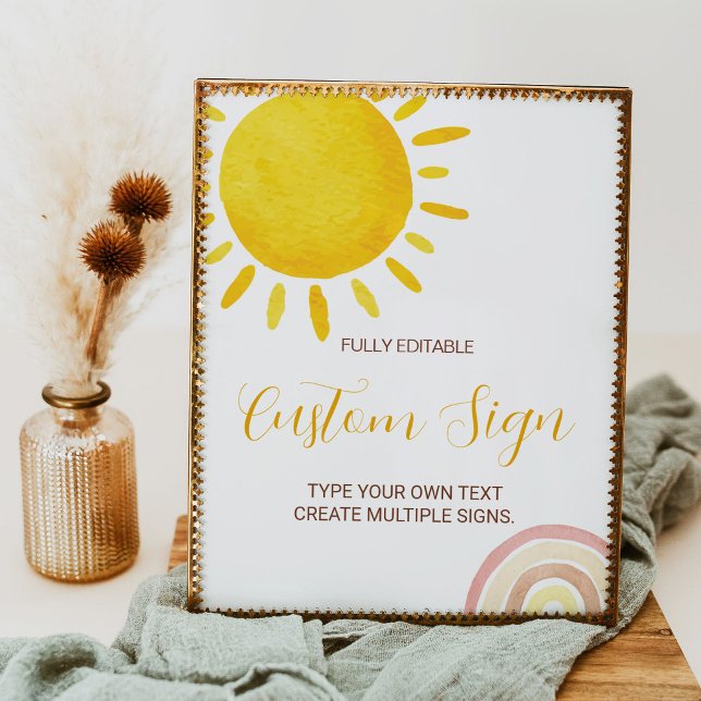 Affiche Panneau personnalisé Sunshine Arc-en-ciel Super 1e (Créateur téléchargé)