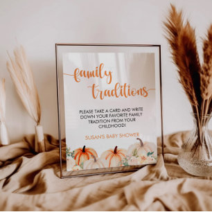 Affiche Panneau Petite tradition familiale Baby shower Cit