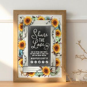 Affiche Panneau photo du Mariage de automne Citrouille de 