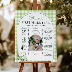 Affiche Panneau photo du premier trou de golf pour anniver