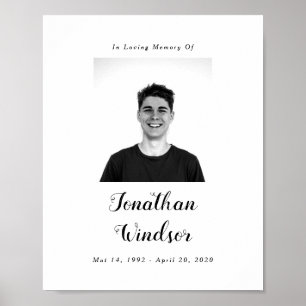 Affiche Panneau Photo Funéraire, Symbole De Fête De La Vie