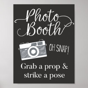Affiche Panneau Photomaton, Prenez un Accessoire et Prenez
