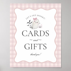 Affiche Panneau Pink Pastel Little Boo Fantômes Cartes & C