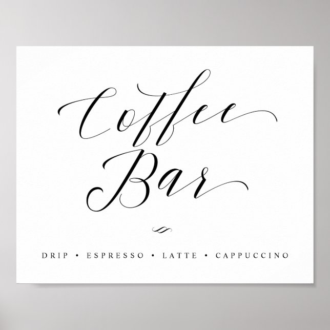 Affiche Panneau pour Baby Shower ou Mariage Coffee Bar Chi (Devant)