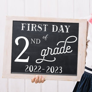 Affiche Panneau pour le premier jour d'école 