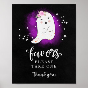 Affiche Panneau pour les Faveurs de Baby Shower d'Hallowee