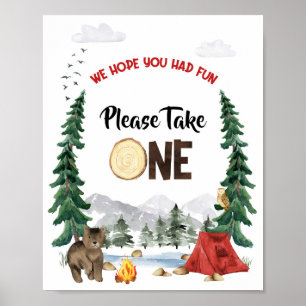 Affiche Panneau Prière de Prendre un Cadeau de Fête