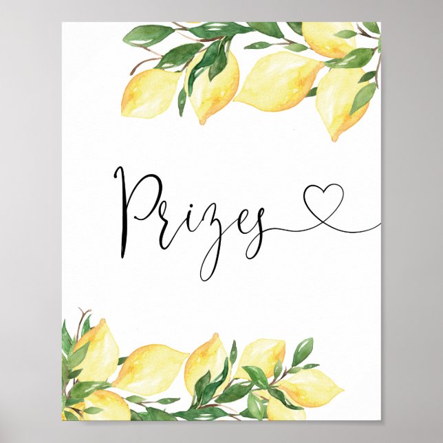 Affiche Panneau Prix Fête des mariées Élégante Aquarelle (Devant)