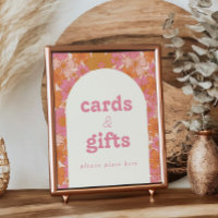 Panneau Retro Super Boho Baby in Bloom Cartes + Ca