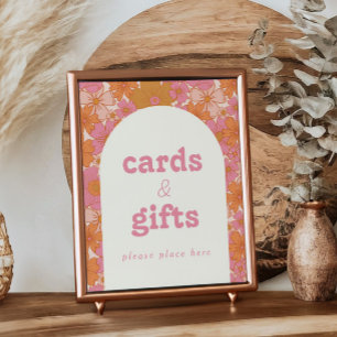 Affiche Panneau Retro Super Boho Baby in Bloom Cartes + Ca