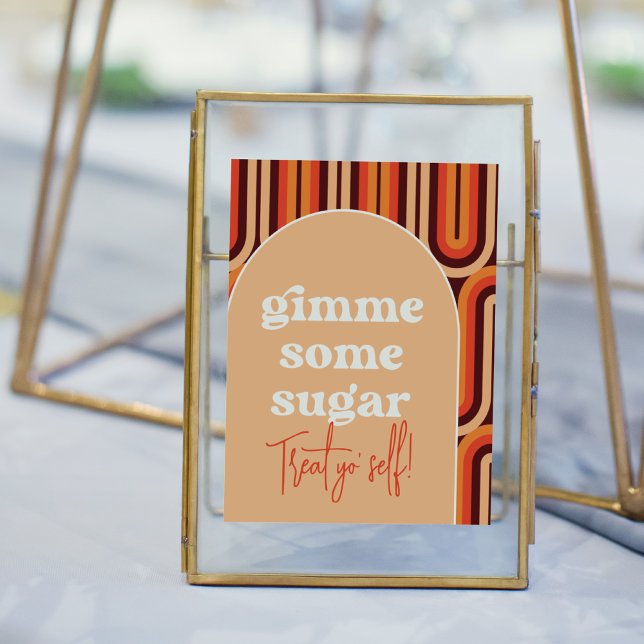 Affiche Panneau Retro Super Gimme Certains Mariage de sucr (Sign Mock-up)