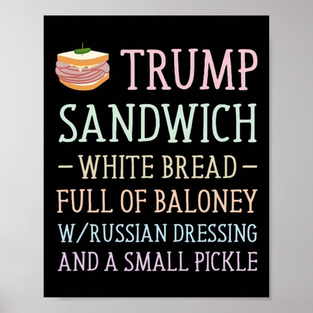 Affiche Panneau sandwich anti-Trump drôle (Devant)