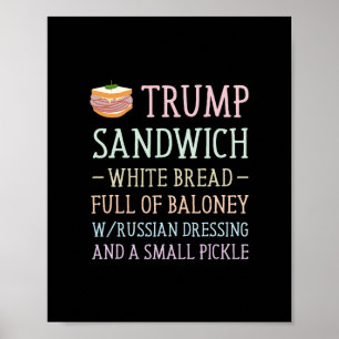 Affiche Panneau sandwich anti Trump drôle