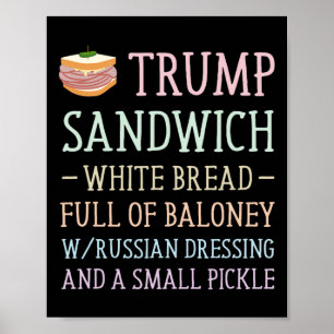 Affiche Panneau sandwich anti-Trump drôle