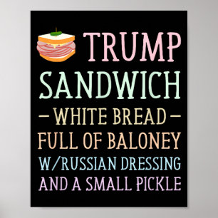 Affiche Panneau sandwich anti trump drôle Panneau sandwich