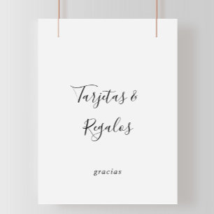 Affiche Panneau simple espagnol Tarjetas et regalos