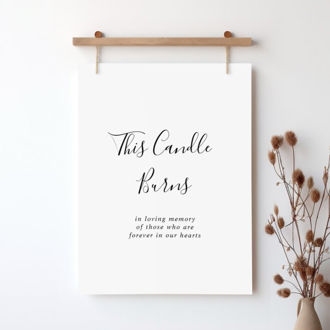 Affiche Panneau Simple Minimaliste Cette Bougie Brûle (Créateur téléchargé)