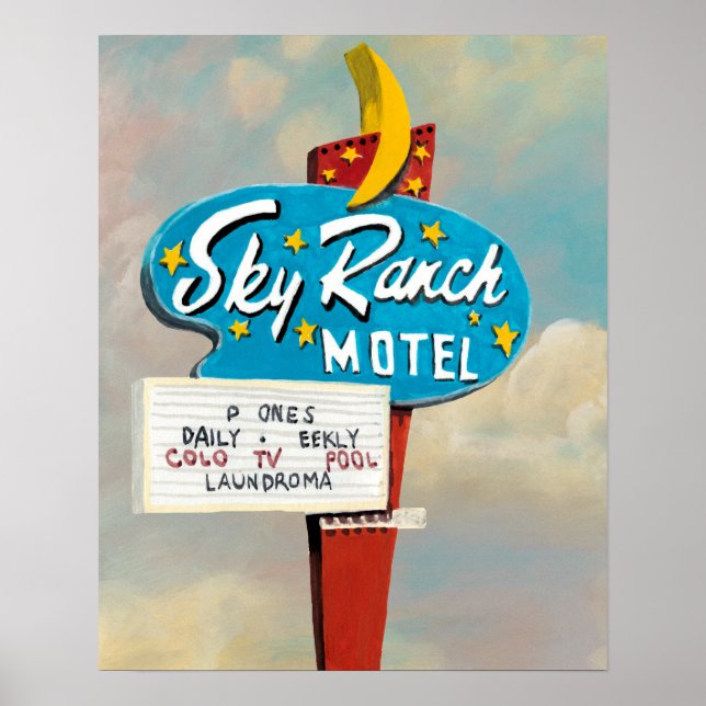 Affiche Panneau Sky Ranch Motel (Devant)