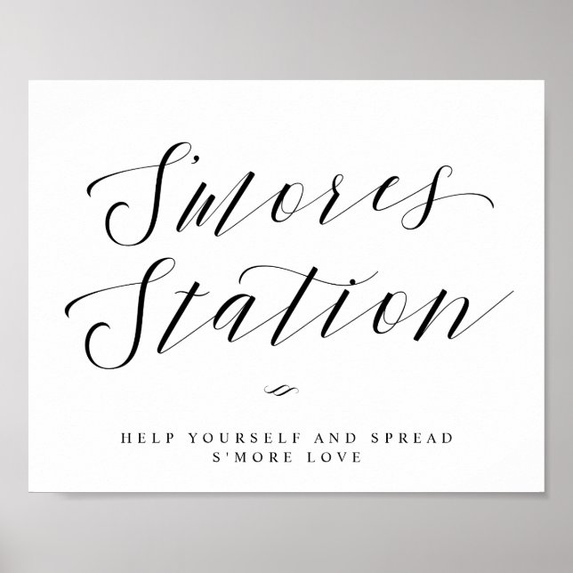Affiche Panneau Station de S'mores Chic pour Enterrement d (Devant)
