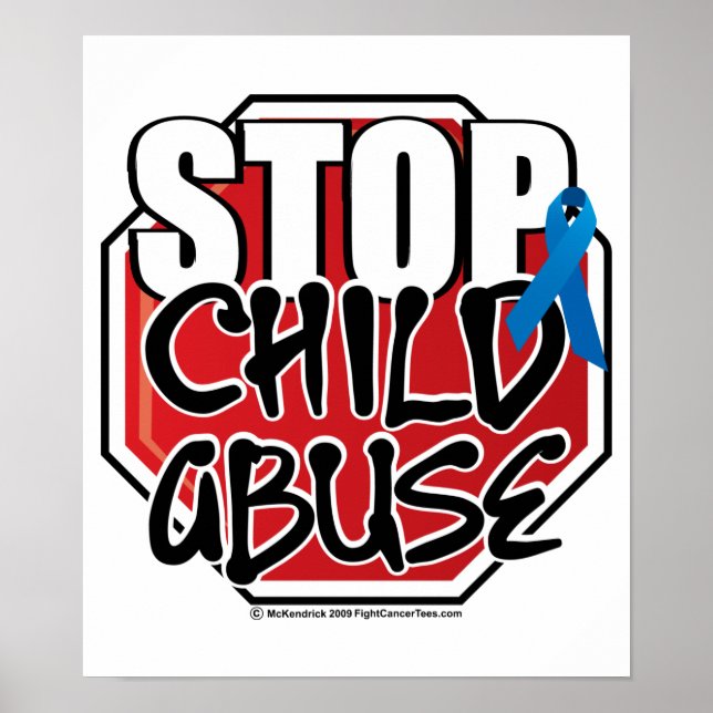 Affiche Panneau Stop Child Abuse (Devant)