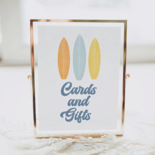 Affiche Panneau Surboard Anniversaire Cartes et cadeaux
