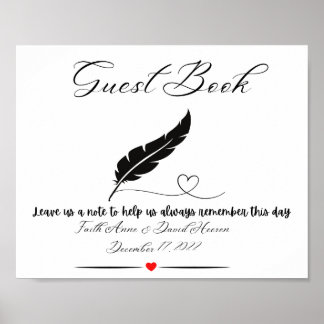 Affiche Panneau Table du livre d'invité