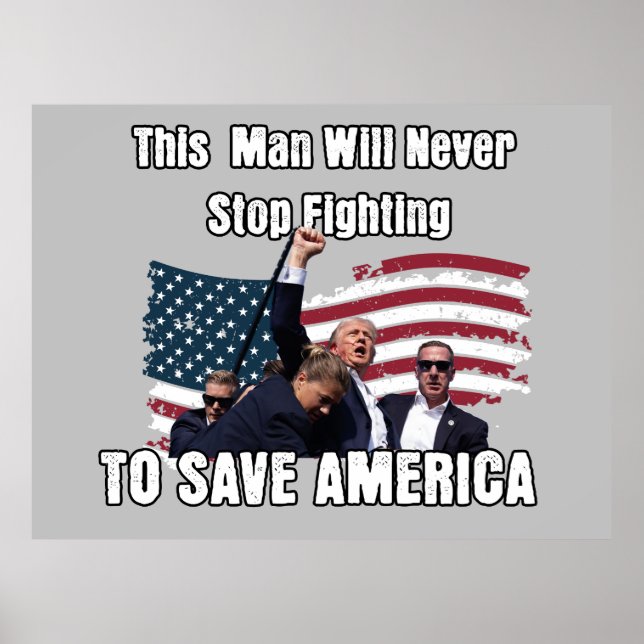 Affiche Panneau Trump Fight Yard (Devant)