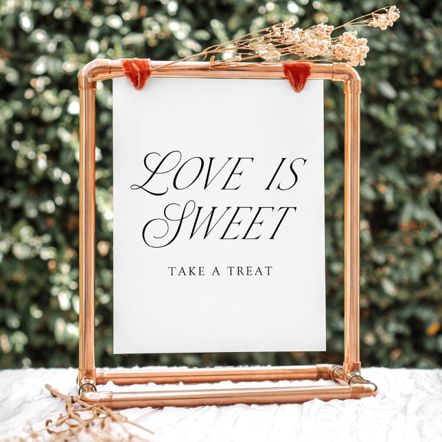 Affiche Panneau typographie élégante moderne L'amour est d (Créateur téléchargé)