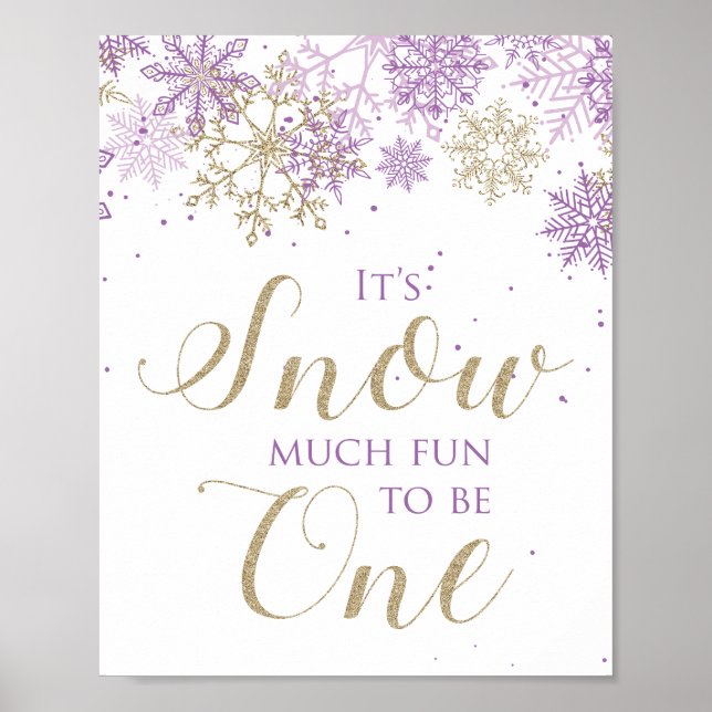 Affiche Panneau Un Hiver Onederland Tellement Amusant (Devant)