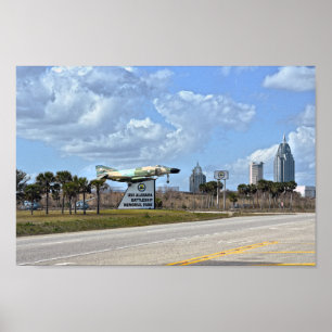 Affiche Panneau USS Alabama Battleship Memorial Park