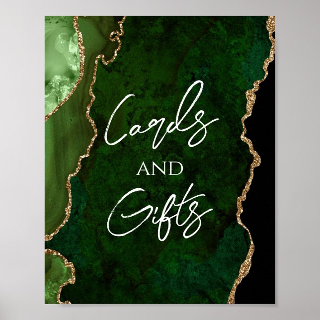Affiche Panneau vert Mariage Cadeaux Cadeaux (Devant)