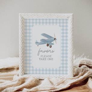 Affiche Panneau Vintage voyage Baby shower d'avion Faveurs