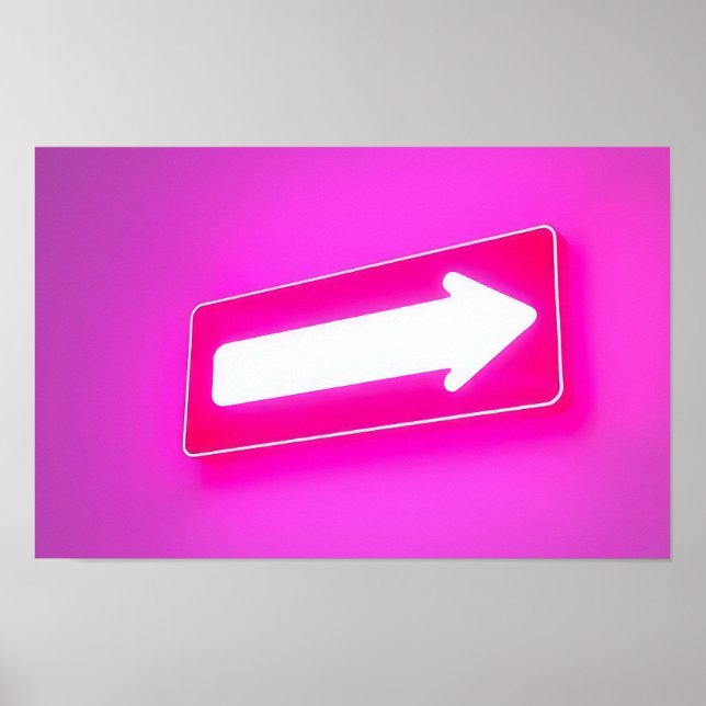 Affiche Panneau violet indiquant le bon chemin (Devant)