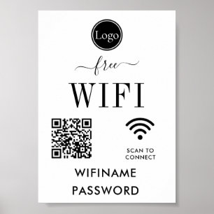 Affiche Panneau WiFi décoratif Mariage personnalisé