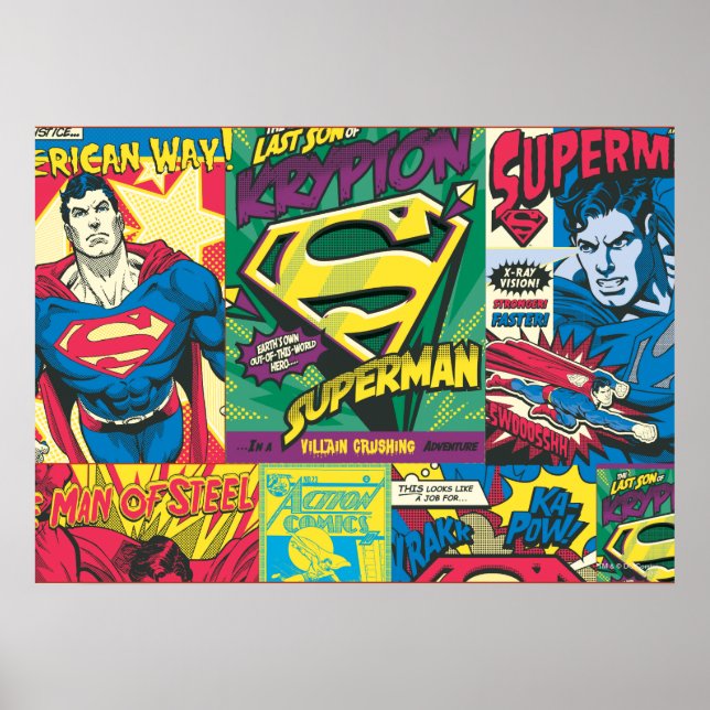 Affiche Panneaux comiques Superman (Devant)