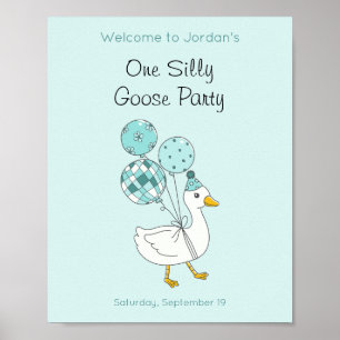 Affiche Panneaux de fête de la oie idiote