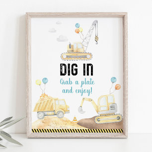 Affiche Panneaux de nourriture d'anniversaire pour camions