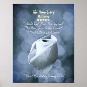 Affiche Panneaux de salle de bain amusants, Mur Art