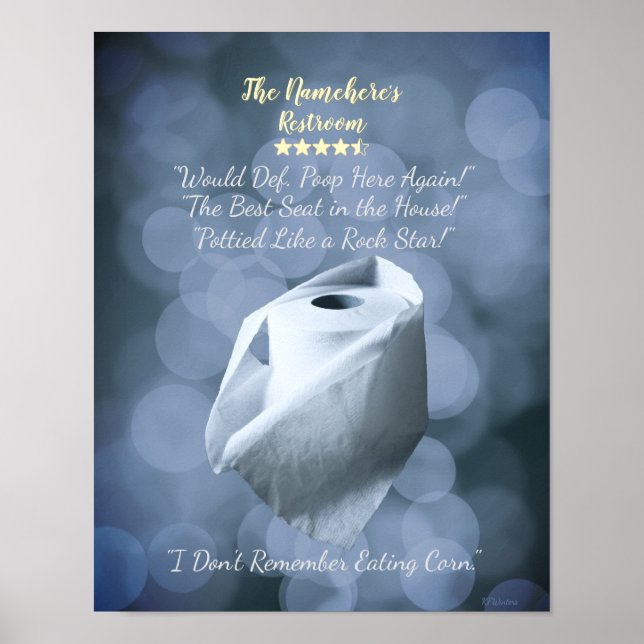 Affiche Panneaux de salle de bain amusants, Mur Art (Devant)